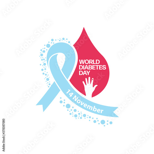 World Diabetes Day Concept Logo Design Template Vector Illustration