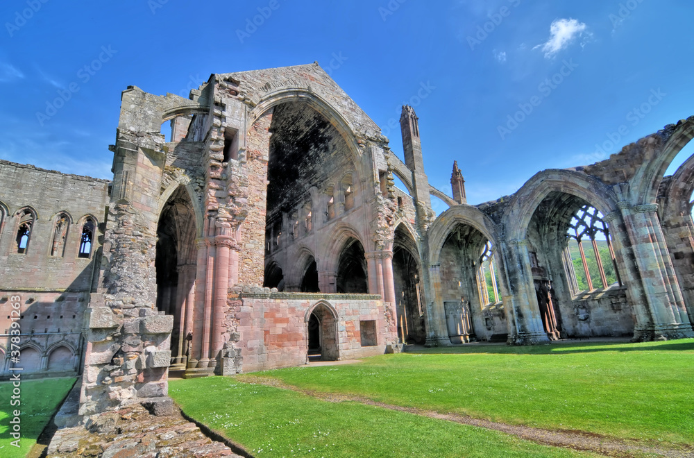 St Mary's Abbey -  ruined monastery of the Cistercian order in Melrose