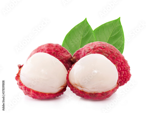 Lychee isolated on white background