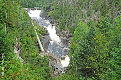 Desbiens, Quebec; Canada- june 25 2018 : Park du Trou de la Fee photo