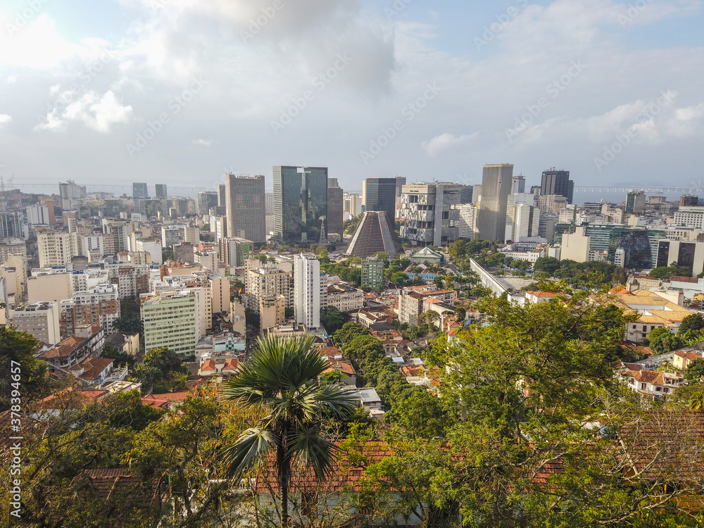 view of the city of Rio de Janeiro seen from the top of the Santa Teresa neighborhood