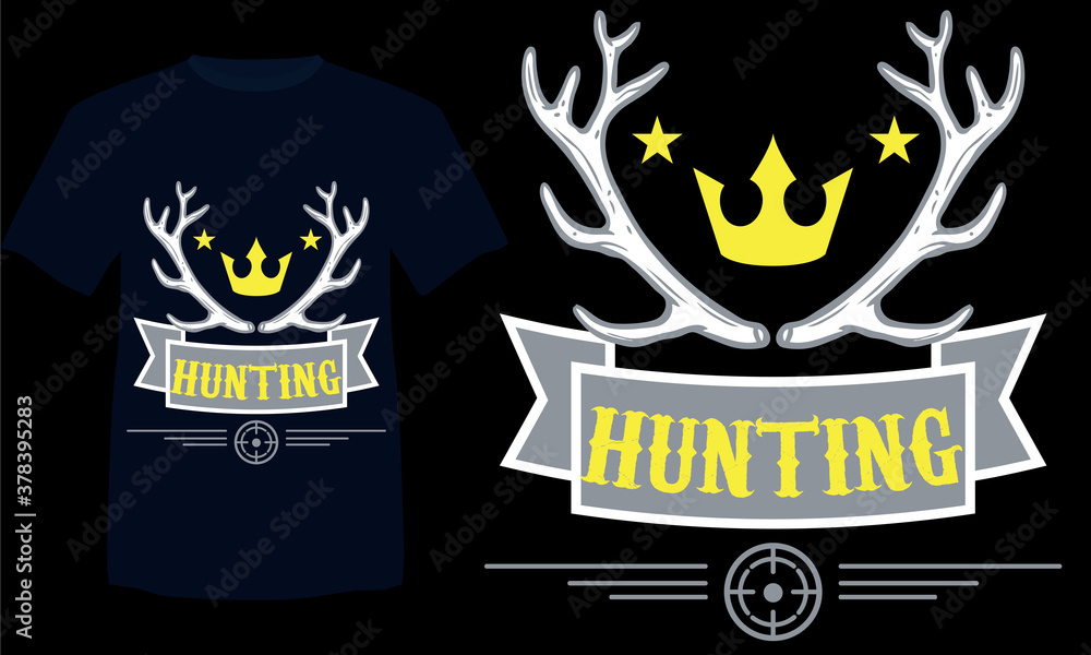 Hunting T-Shirt Design Vector Template