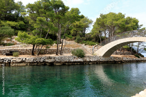 bridge in National park Mljet, Croatia