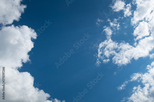 Very beautiful clouds in the blue sky.