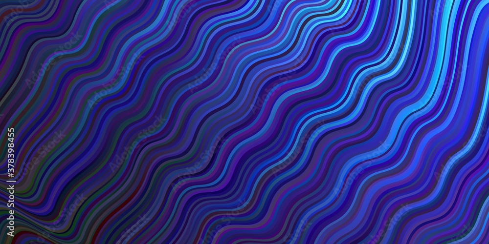 Dark BLUE vector background with lines.