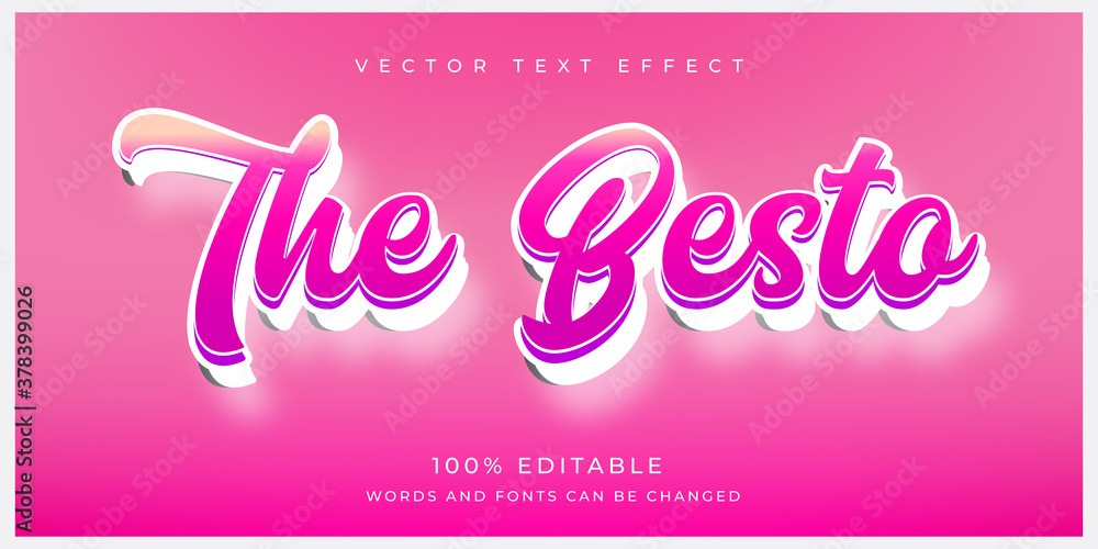 The Besto Romantic text Effect The Besto Romantic text Effect