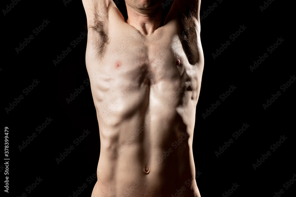 A Skinny Fibrous Man With Funnel Or Sunken Chest Better Known In Medicine As Pectus Excavatum