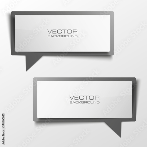 Colloquial cloud vector banner. The original form as two form, overlapping. The flat image. Advertising Design shape. Vector label tag.