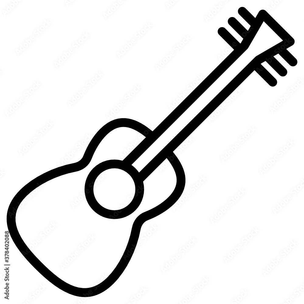 A guitar, musical instrument icon in solid design
A guitar, musical instrument icon in solid design