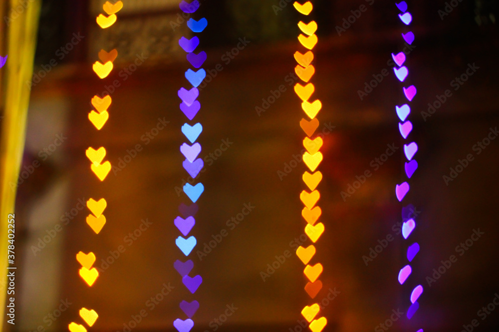 heart shaped bokeh yellow purple blue coloured ready for your design overlay heart shaped bokeh yellow purple blue coloured ready for your design overlay