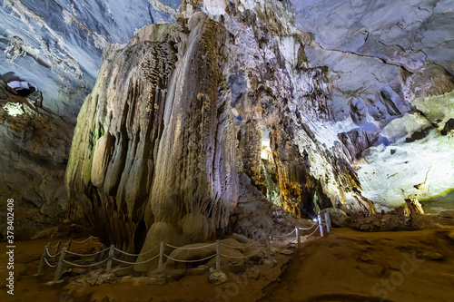 Vietnam, Quang Binh Province, Rock formations inside Phong Nha Cave photo
