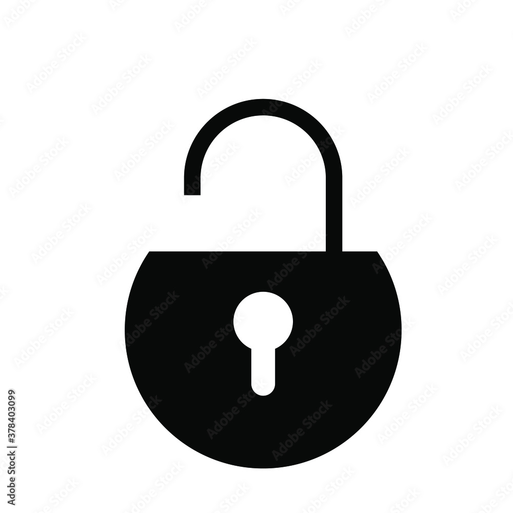 lock icon on a white background, vector illustration lock icon on a white background, vector illustration
