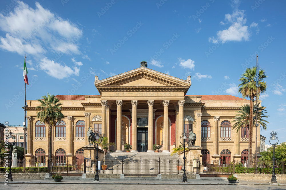 Palermo, the Opera House "Teatro Massimo", facade. Stock Photo | Adobe Stock
