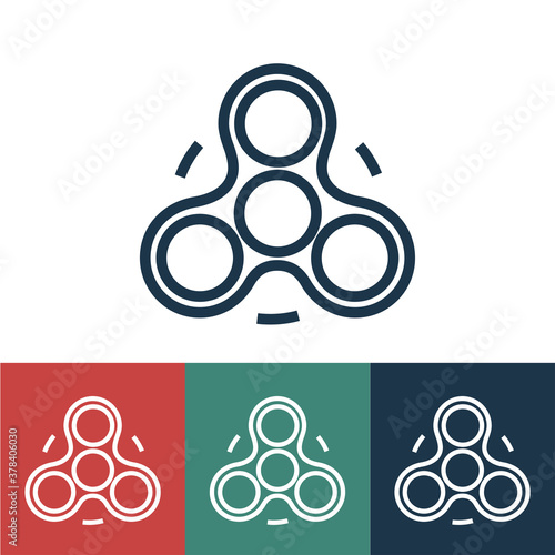 Linear vector icon with spinner