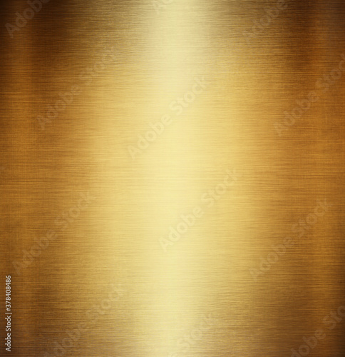 Gold metal background or texture. Yellow steel plate. 