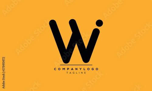 Alphabet letters Initials Monogram logo WI,IW,W and I