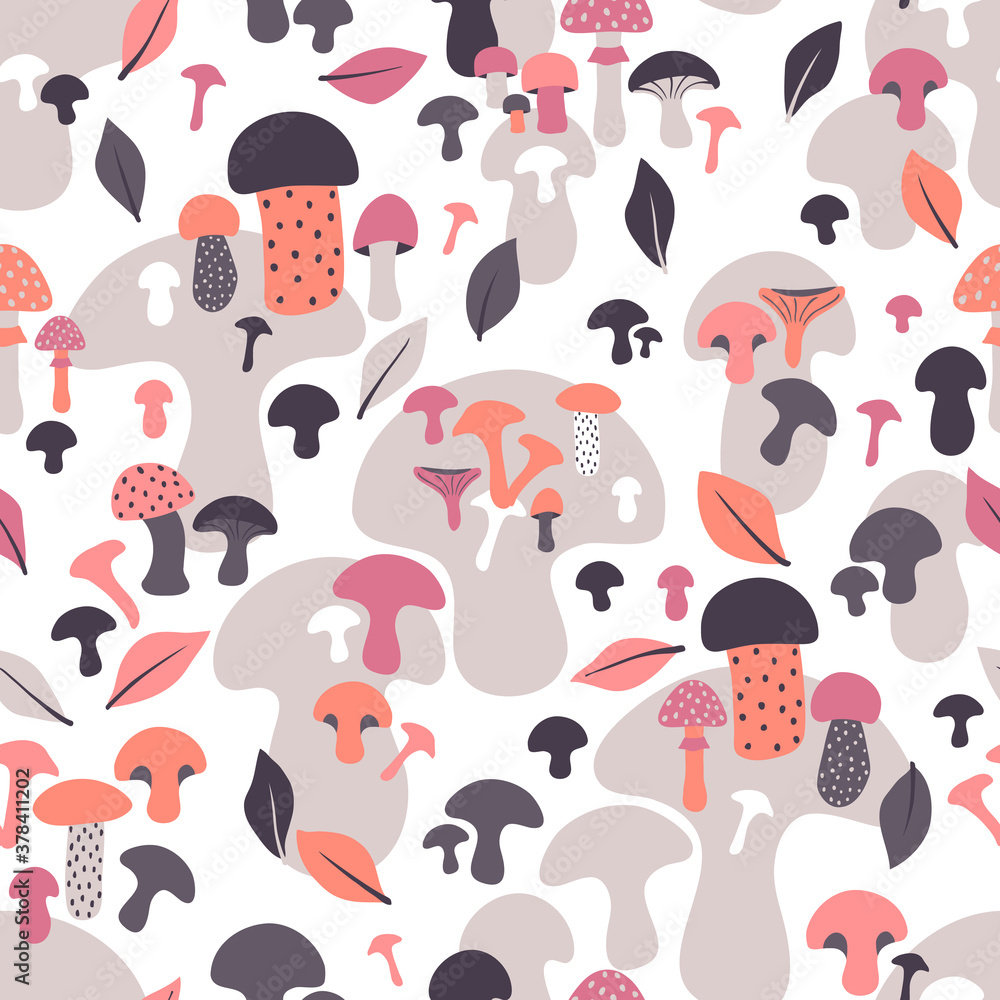 Seamless pattern with mushrooms Seamless pattern with mushrooms