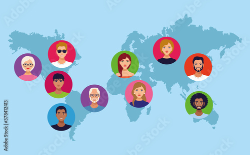 national hispanic heritage celebration with people in earth planet
