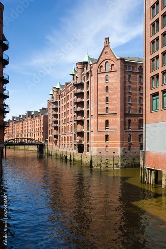 Germany's famous travel destination Speicherstadt, an old warehouse district in Hamburg © Andreas