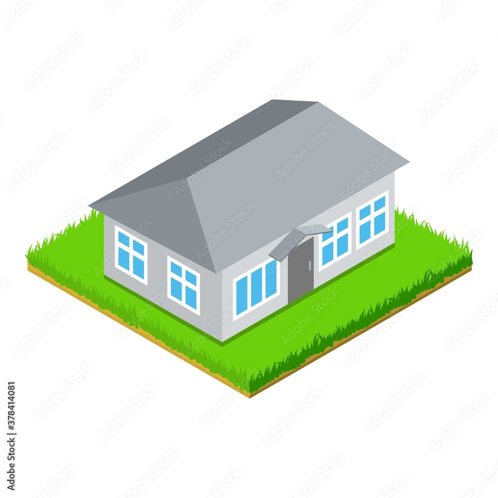 Private house icon. Isometric illustration of private house vector icon for web Private house icon. Isometric illustration of private house vector icon for web