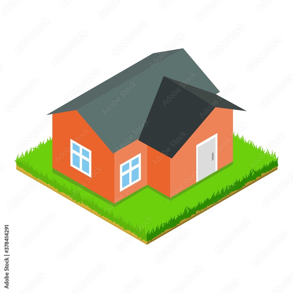 Farm house icon. Isometric illustration of farm house vector icon for web Farm house icon. Isometric illustration of farm house vector icon for web