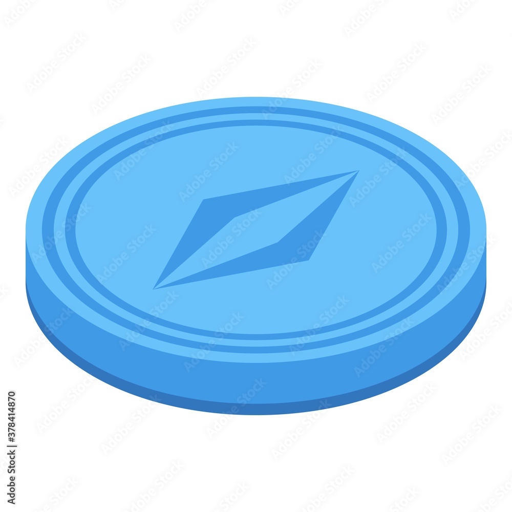 Bonus token icon. Isometric of bonus token vector icon for web design isolated on white background Bonus token icon. Isometric of bonus token vector icon for web design isolated on white background