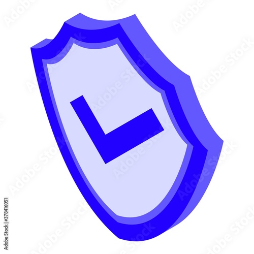 Quality assurance shield icon. Isometric of quality assurance shield vector icon for web design isolated on white background