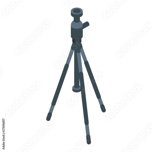 Photo camera tripod icon. Isometric of photo camera tripod vector icon for web design isolated on white background