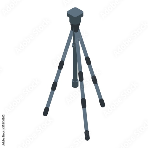 Cinema tripod icon. Isometric of cinema tripod vector icon for web design isolated on white background