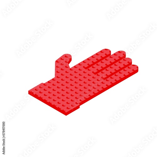 Washcloth glove icon. Isometric of washcloth glove vector icon for web design isolated on white background