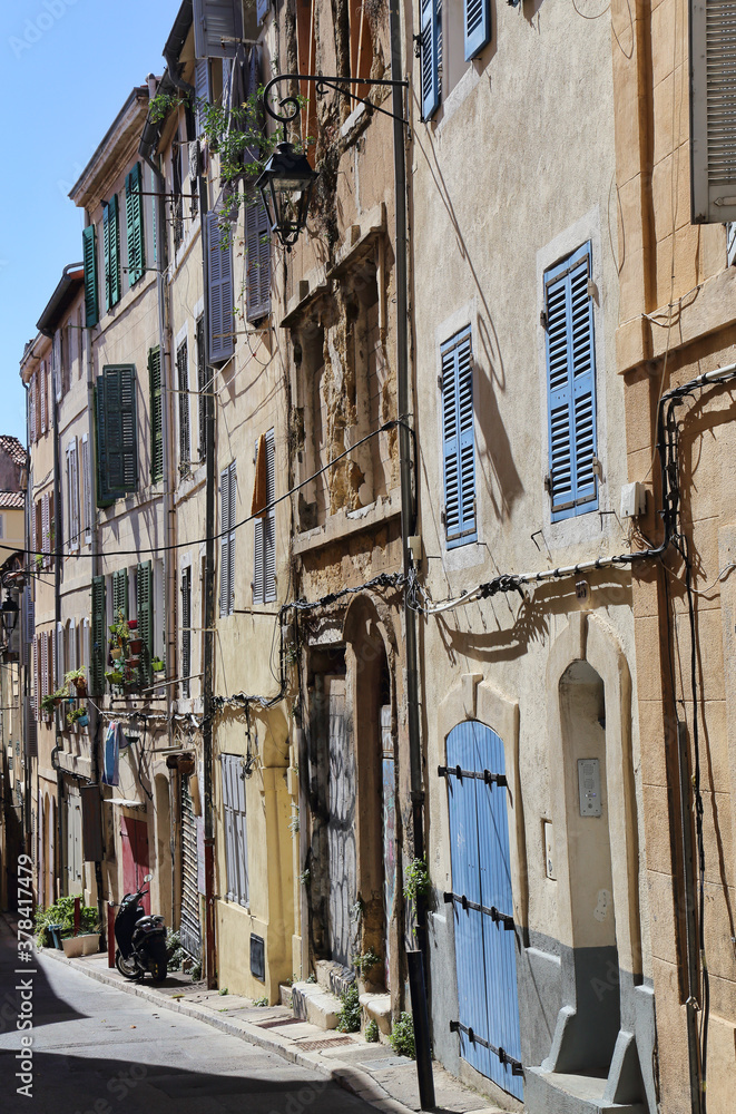 Traditional houses in Marseille, France