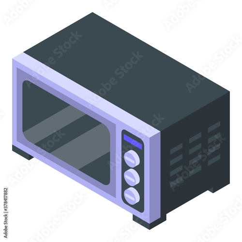 Convection oven kitchen icon. Isometric of convection oven kitchen vector icon for web design isolated on white background