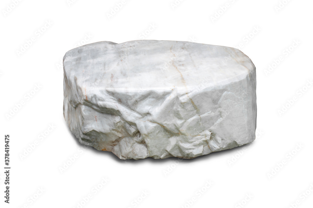 Rock stone isolated on white background, Big granite marble rock stone, File contains with clipping path.