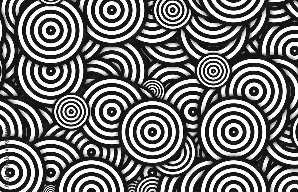 many black white circles many black white circles