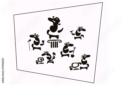 Emotions, feelings, sides of life. Human mood. Comic characters set. Vector images for illustration.