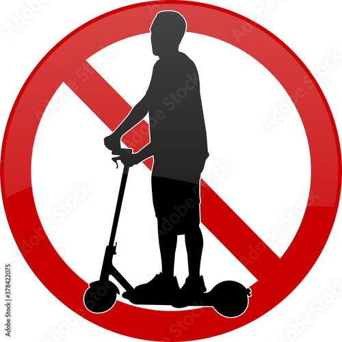 no electric scooters sign