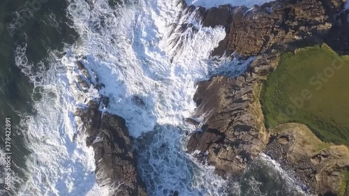 Wallpaper Mural Aerial view of breaking waves (Spain)(2020091401)Cantabrian_Sea Torontodigital.ca