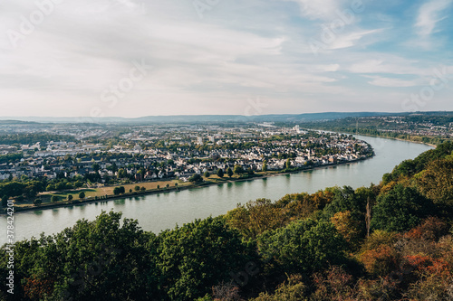 stunning view over Koblenz in Germany