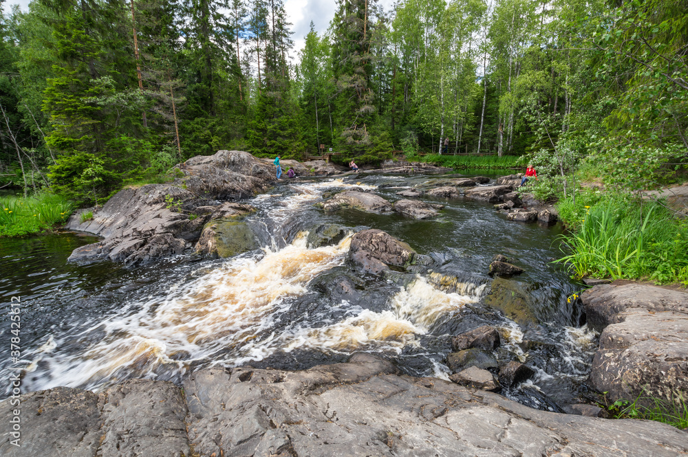 Ahvenkoski waterfall in Karelia Ahvenkoski waterfall in Karelia