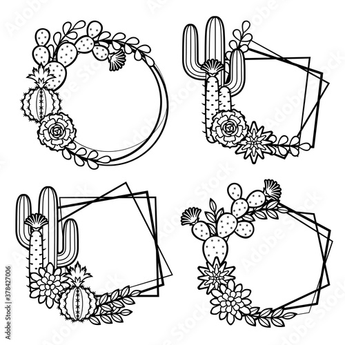 Frames with cacti