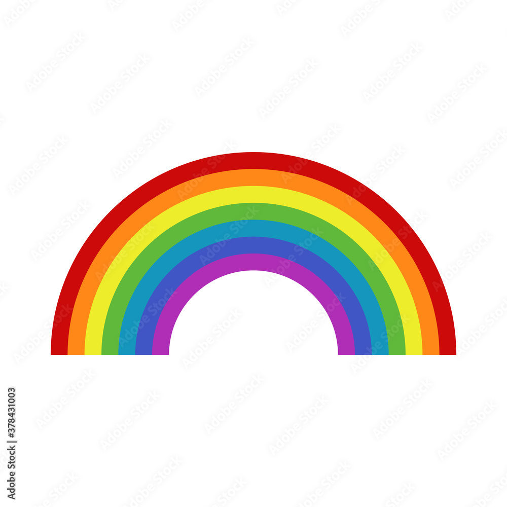 Arcoíris. Arco iris. Ilustración vectorial aislada en fondo blanco Arcoíris. Arco iris. Ilustración vectorial aislada en fondo blanco