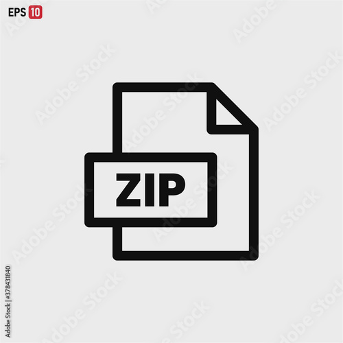 Zip file icon . ZIP sign