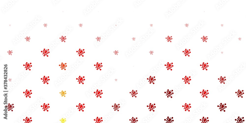 Light Red, Yellow vector texture with disease symbols. Light Red, Yellow vector texture with disease symbols.