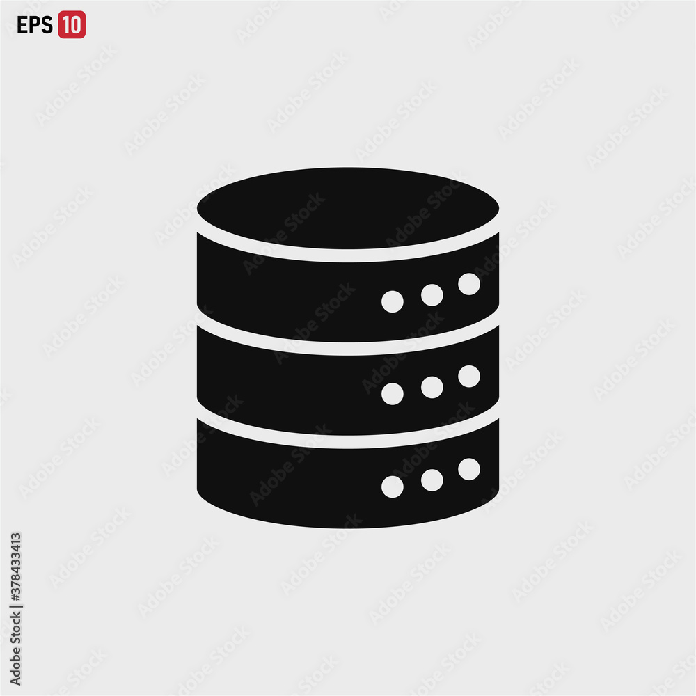 Database icon vector . Server sign Database icon vector . Server sign