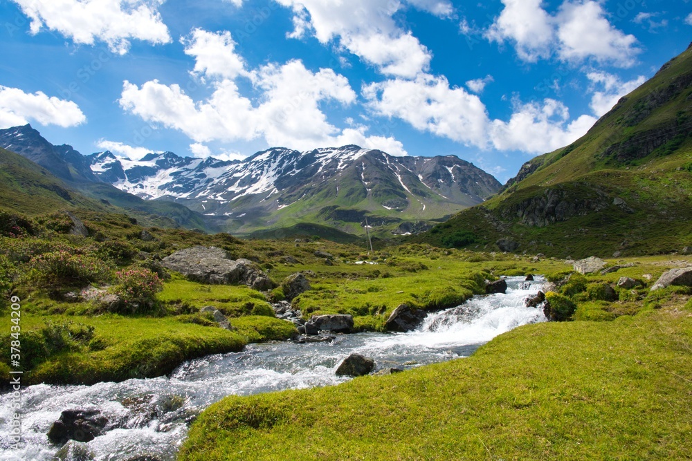 Mountain landscape with river Mountain landscape with river