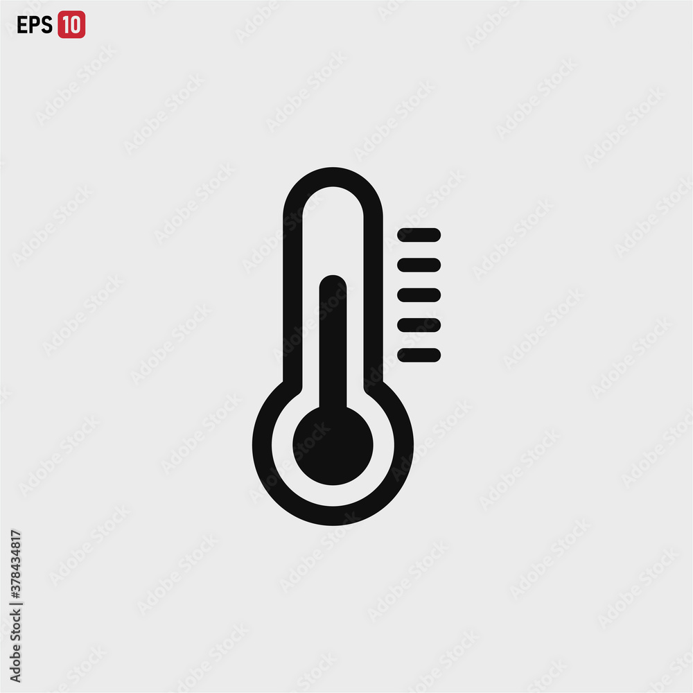 Thermometer icon vector . Temperature Sign Thermometer icon vector . Temperature Sign