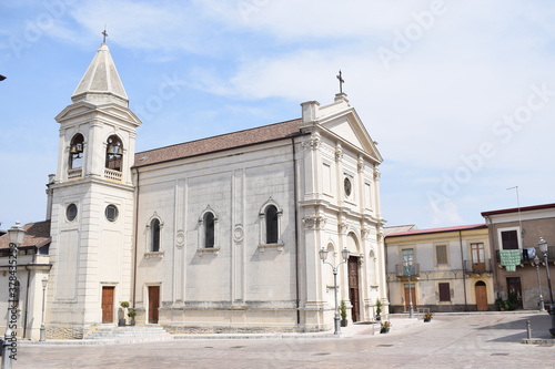 White church in Oppido Mamertina (South Italy, Calabria) photo