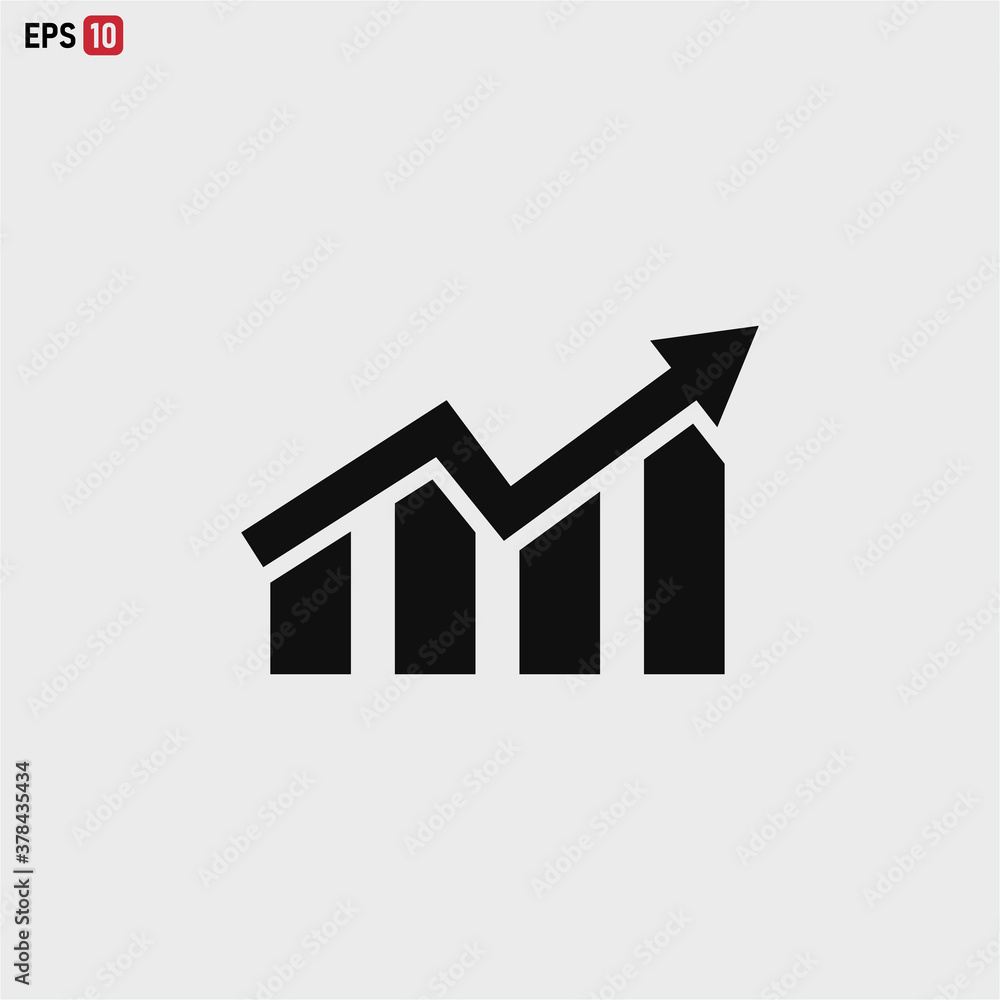 Chart increase icon vector eps 10 Chart increase icon vector eps 10