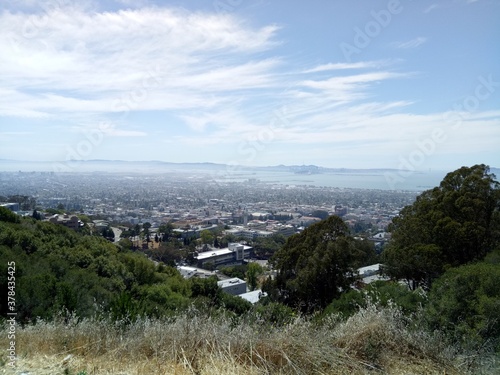 Canvas Print Bird's view of the Bay Are from Grizzly Peak, California