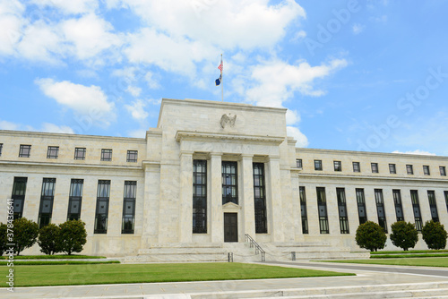 Federal Reserve Building is the headquarter of the Federal Reserve System and 12 Federal Reserve Banks  Washington  District of Columbia DC  USA.